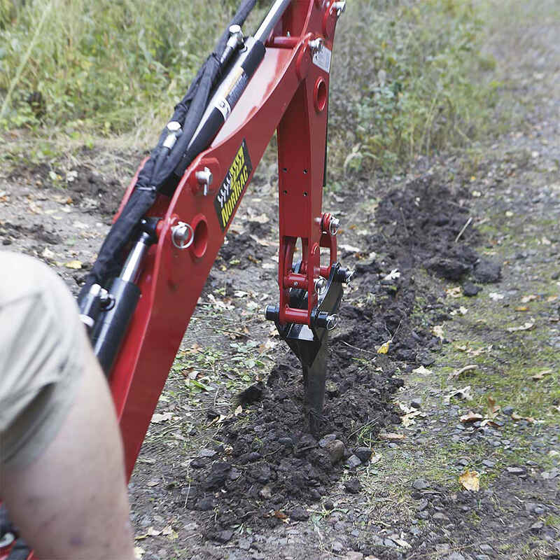 rear view of NorTrac Ripper Attachment attached on NorTrac Towable Trencher