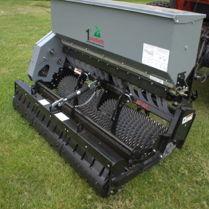 grass seeding machine overseeder ua60 side view with slicer shaft